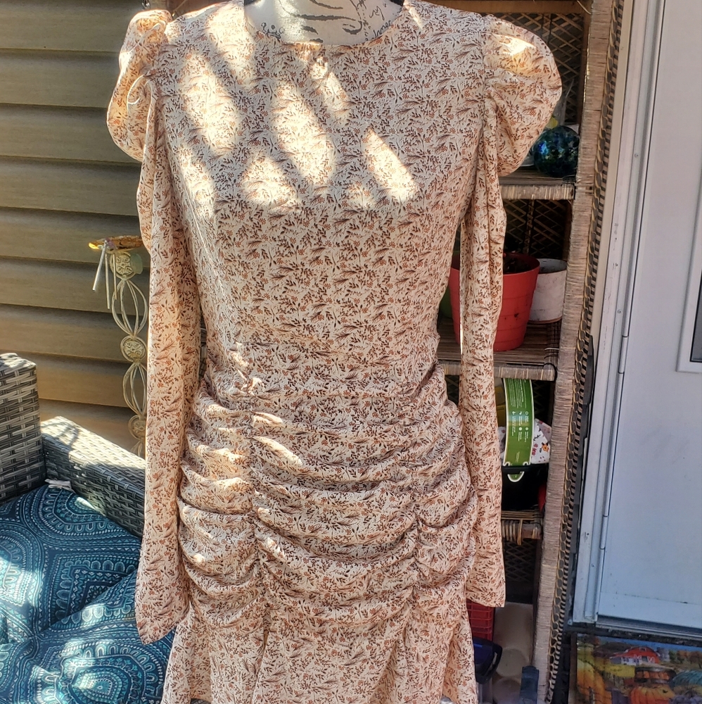 Shein Women's Puff Sleeve Ruched Dress Size Medium/ 6 - Picture 1 of 10